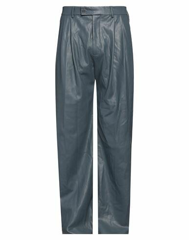 Amiri Man Pants Slate blue Polyester, Polyurethane Cover