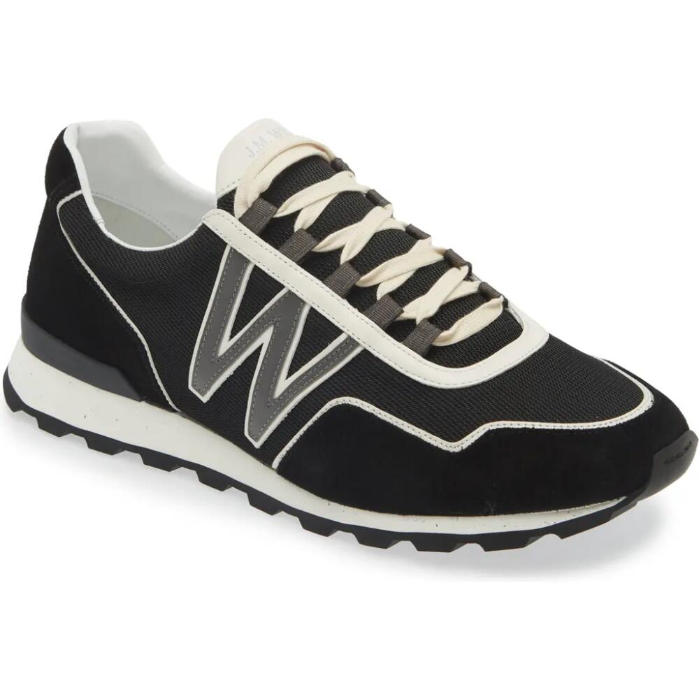 JM WESTON Animation On My Way Ghillies Knit Sneaker in Beige/Grey/Black Cover