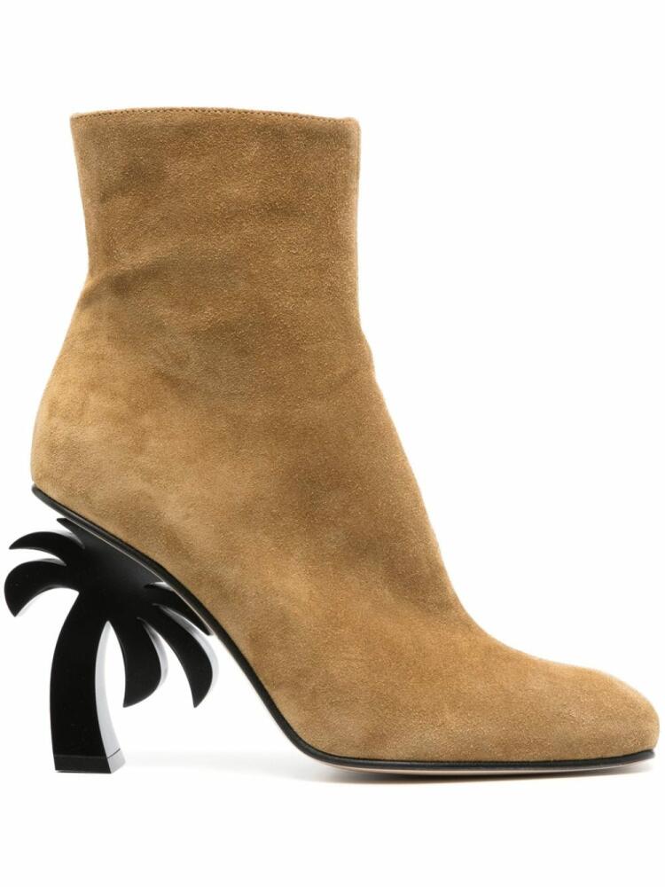 Palm Angels Palm-heel 105mm suede boots - Brown Cover