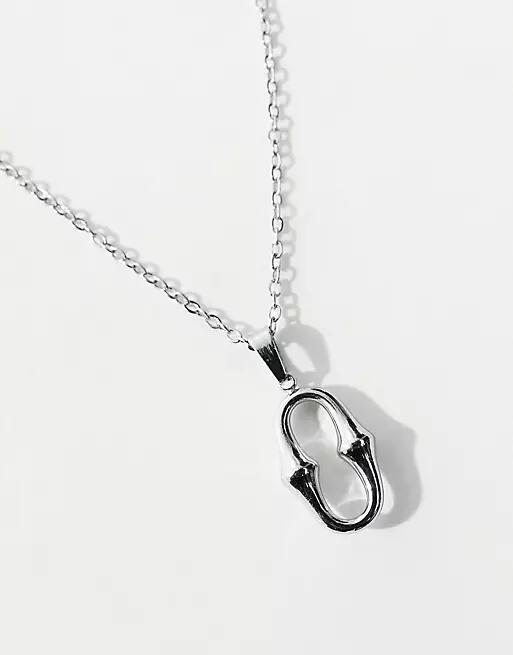 Lost Souls stainless steel carabiner pendant necklace in silver Cover