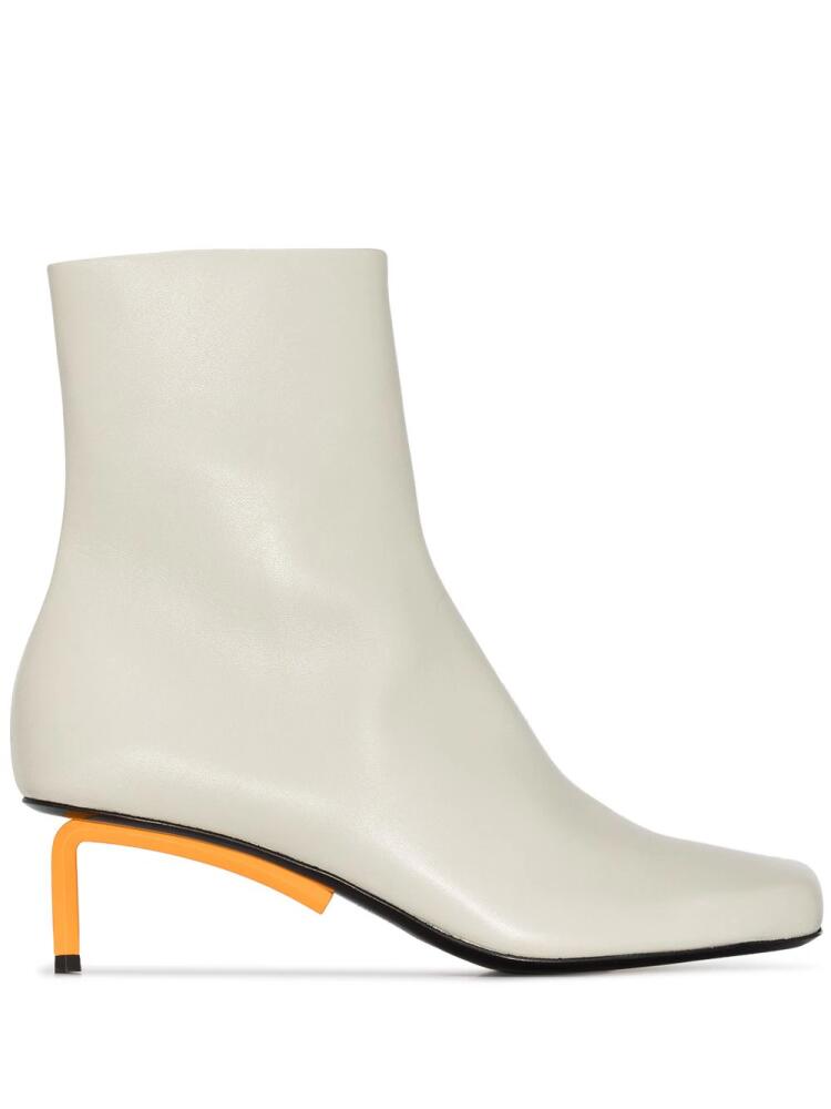 Off-White Allen 55mm leather ankle boots - Grey Cover