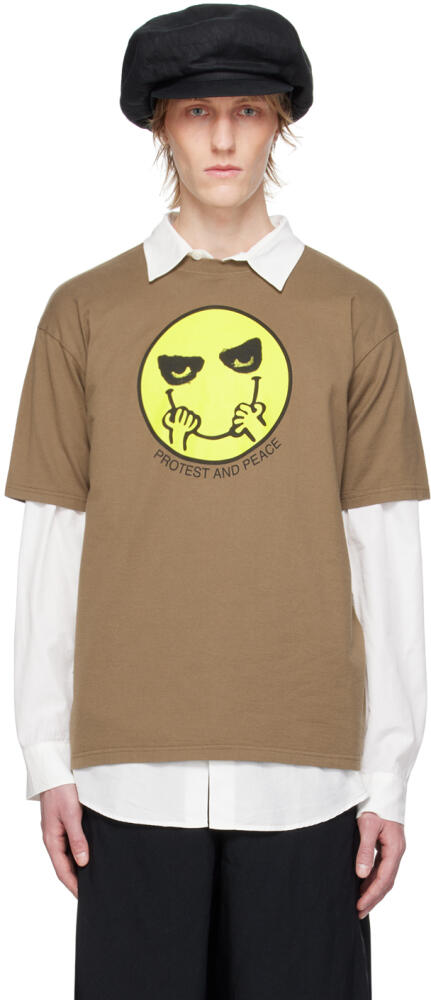 UNDERCOVER Brown Graphic T-Shirt Cover