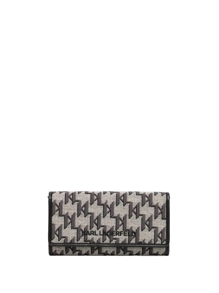 Karl Lagerfeld monogram jacquard wallet - Brown Cover