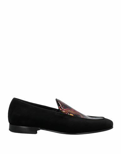 Mich Simon Man Loafers Black Soft Leather, Textile fibers Cover