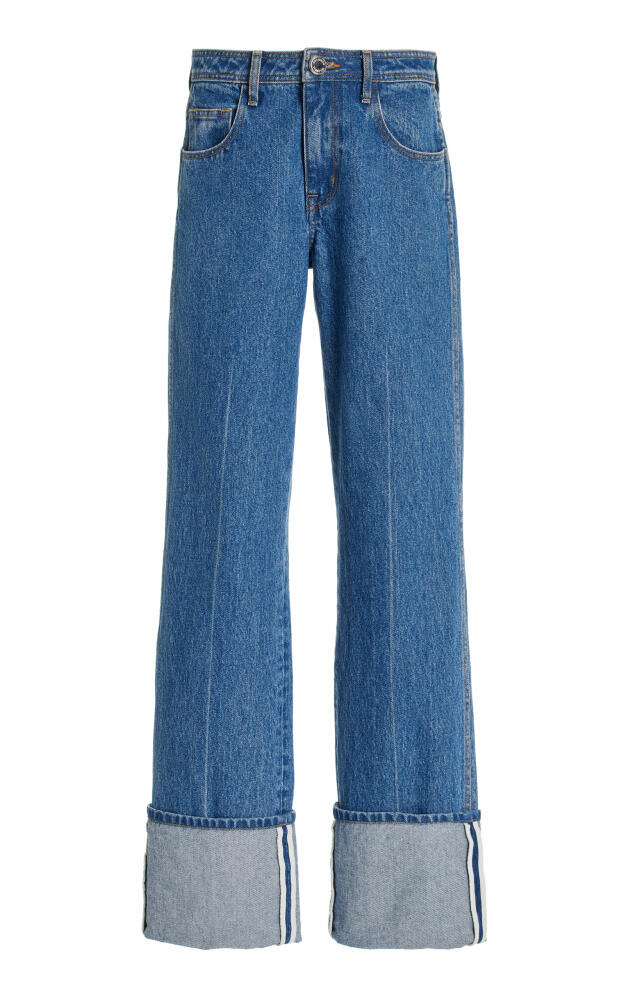 Brandon Maxwell - The Alexa Wide-Leg Jeans - Medium Wash Cover