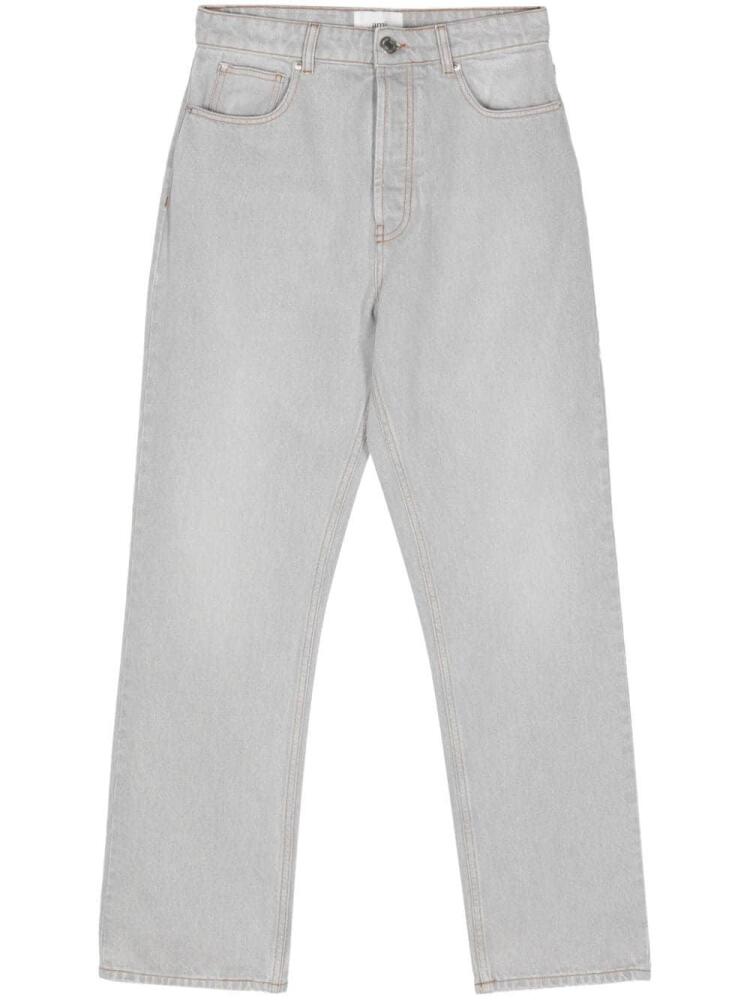 AMI Paris logo-patch tapered jeans - Grey Cover