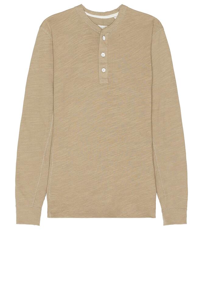 Rag & Bone Classic Henley in Brown Cover