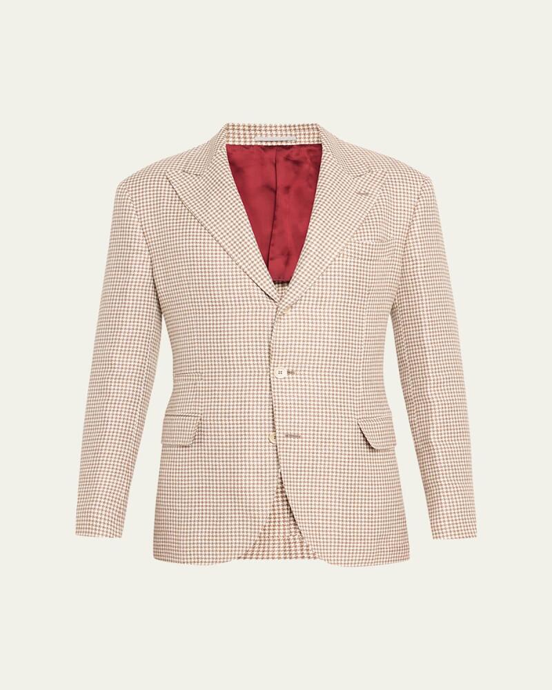 Brunello Cucinelli Men's Houndstooth Two-Button Sport Coat Cover