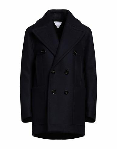 Bottega Veneta Woman Coat Midnight blue Wool, Elastane, Polyamide Cover