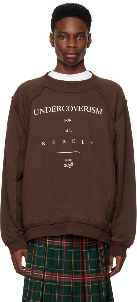 Undercoverism Brown Raw Edge Sweatshirt Cover