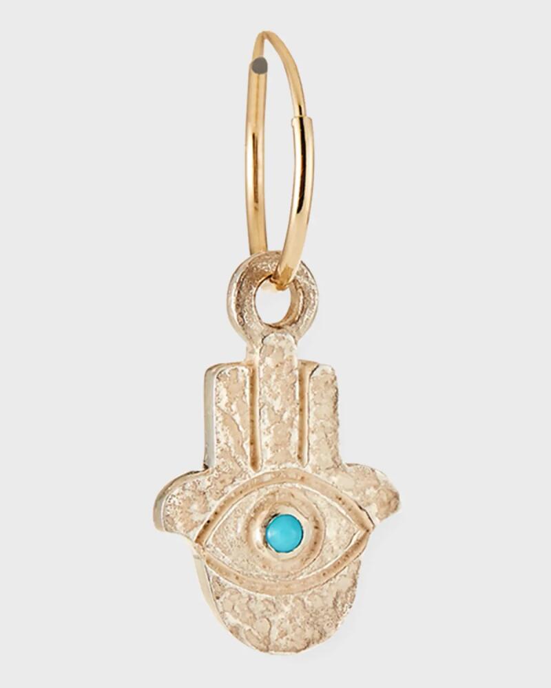 Lee Brevard Hamsa Single Earring with Turquoise Cover