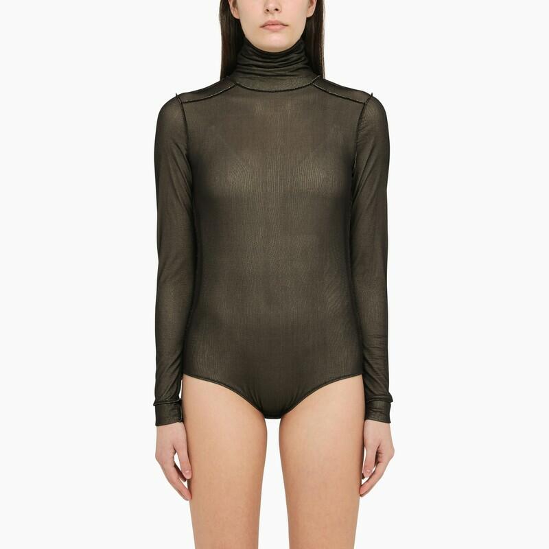 Maison Margiela Black viscose jersey bodysuit Cover