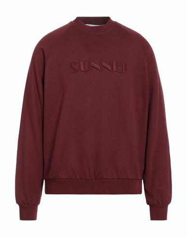 Sunnei Man Sweatshirt Burgundy Cotton Cover