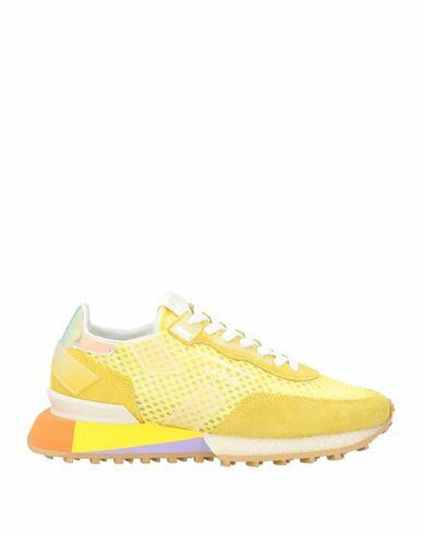 Ghōud Venice Woman Sneakers Yellow Leather, Textile fibers Cover