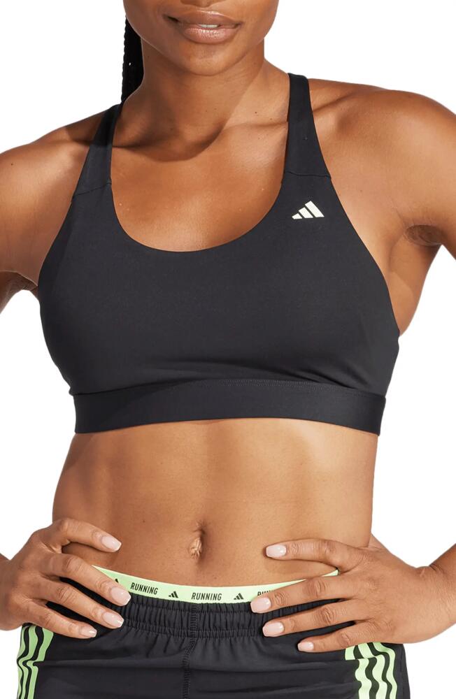 adidas Run Medium-Support Sports Bra in Black/white Cover