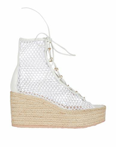 Gianvito Rossi Woman Espadrilles White Leather, Textile fibers Cover