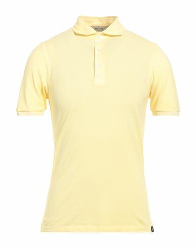 Gran Sasso Man Polo shirt Light yellow Cotton Cover