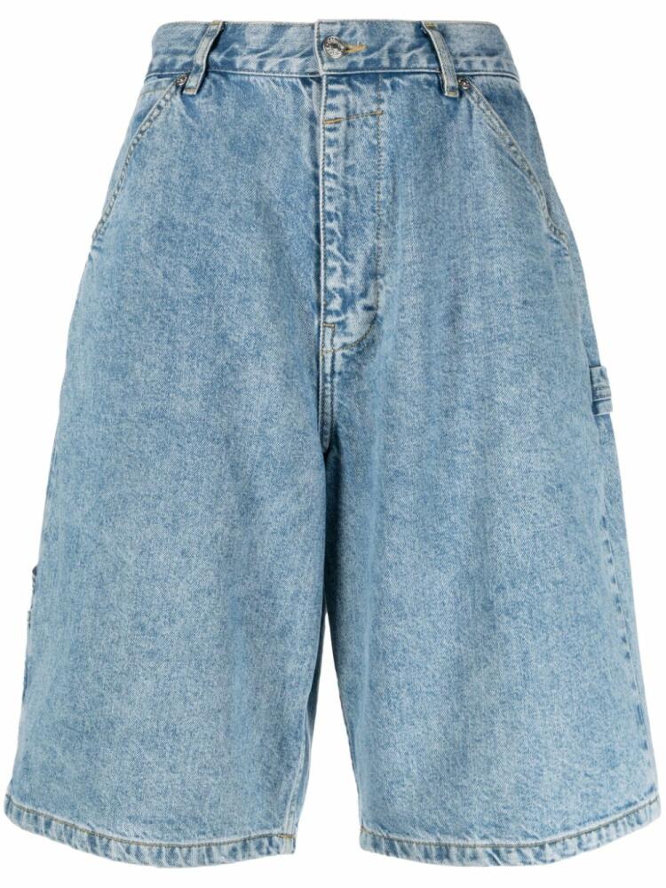 MOSCHINO JEANS wide-leg denim shorts - Blue Cover