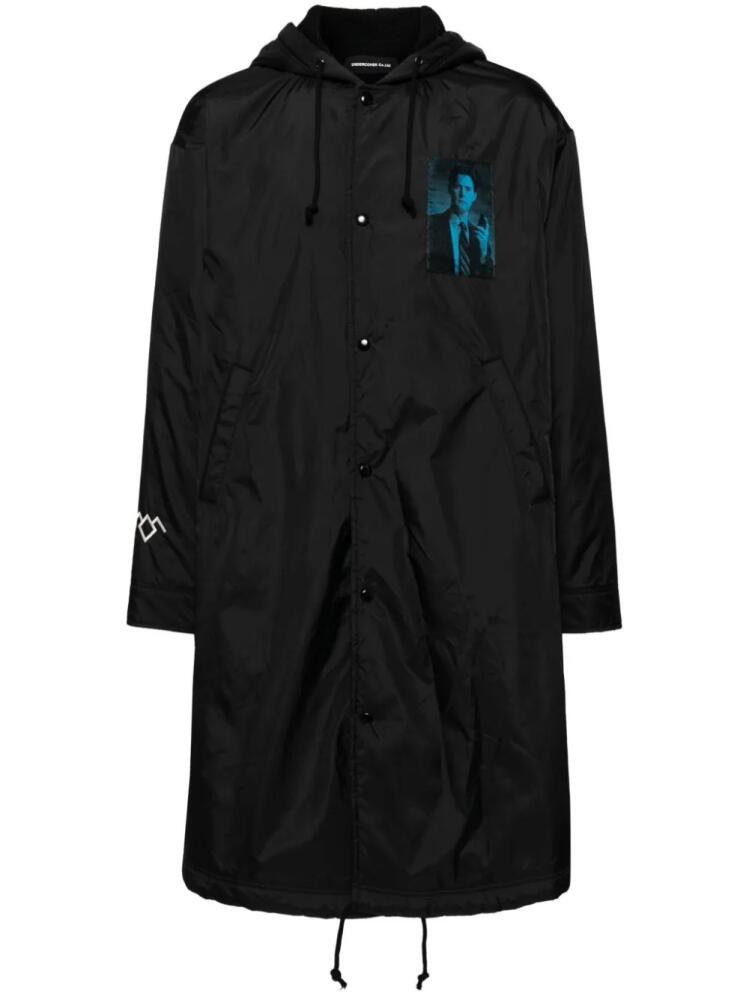 Undercover graphic print hooded parka - Black Cover