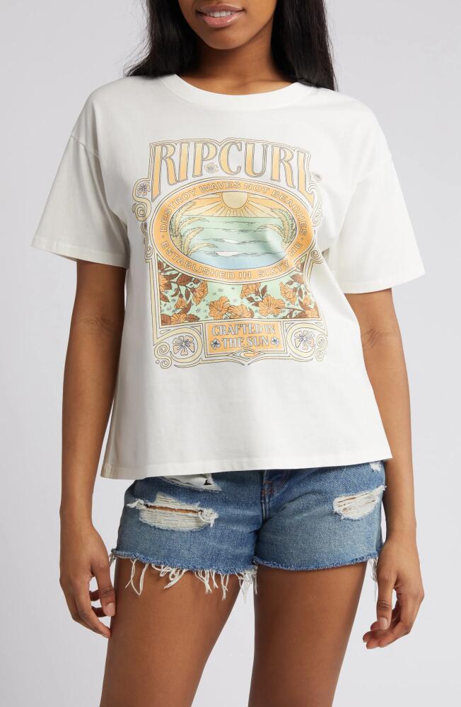 Rip Curl Logo Graphic Cotton T-Shirt in Bone Cover