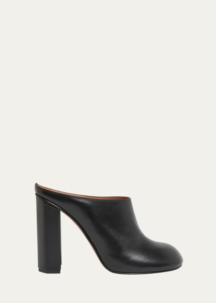 ALAIA Leather Block-Heel Mules Cover