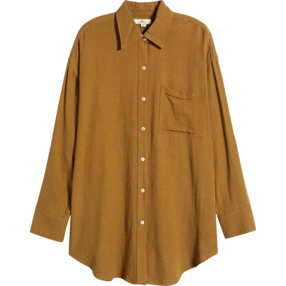 Rip Curl Premium Linen Button-Up Blouse in Bronze Cover