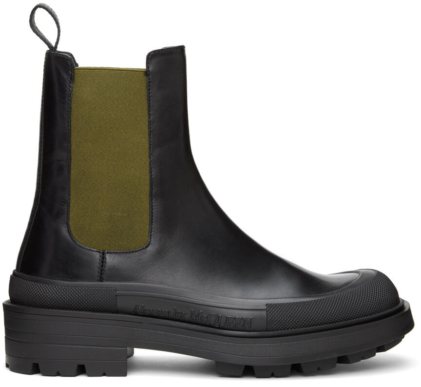 Alexander McQueen Black Leather Chelsea Boots Cover