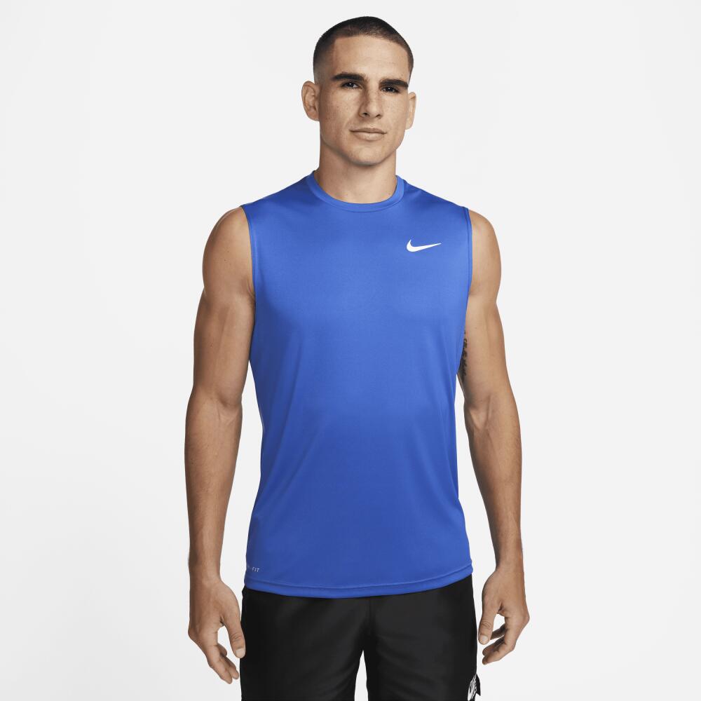 Nike Men's Essential Sleeveless Hydroguard Swim Shirt in Blue Cover