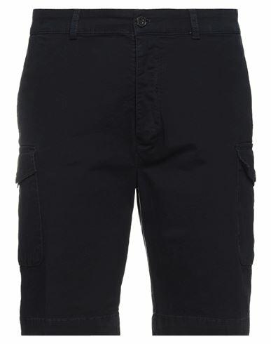 Brian Dales Man Shorts & Bermuda Shorts Midnight blue Cotton, Elastane Cover