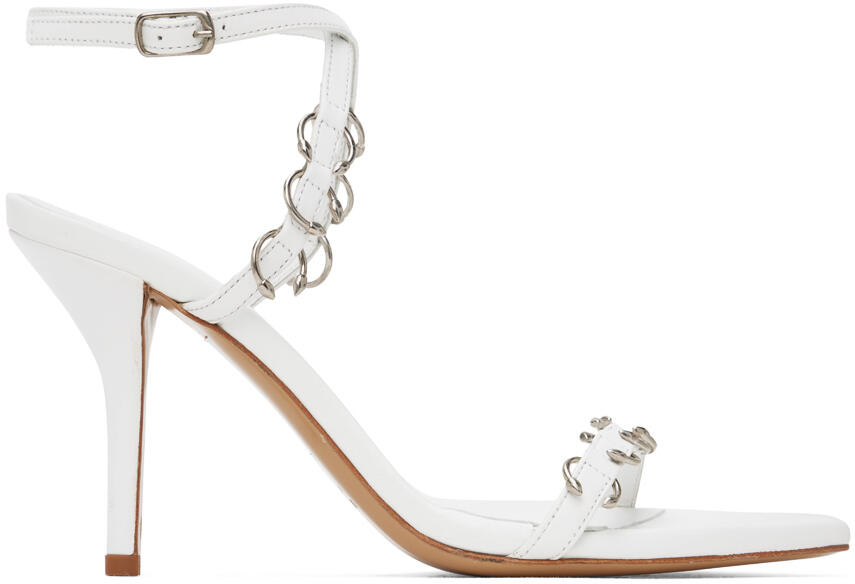 Miaou White GIABORGHINI Edition Reno Heeled Sandals Cover