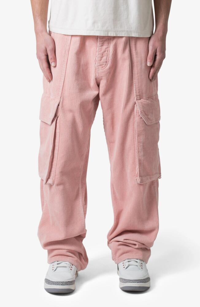 mnml Ultra Baggy Corduroy Cargo Pants in Pink Cover