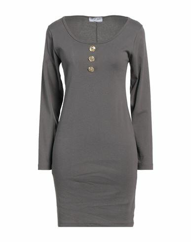 Odi Et Amo Woman Mini dress Grey Cotton Cover