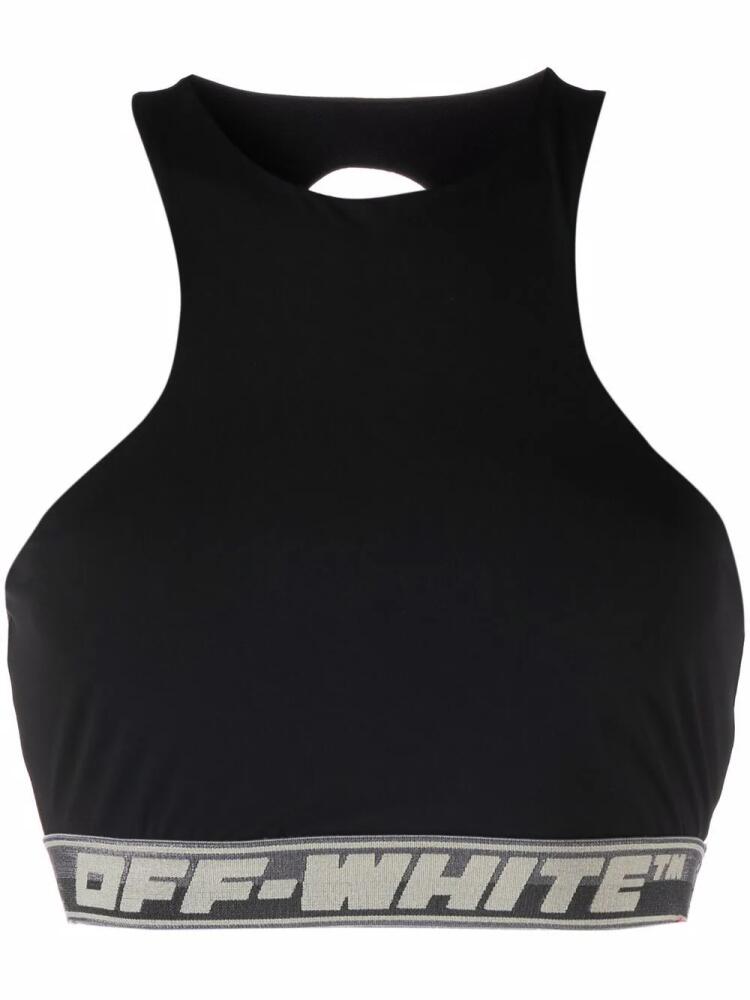 Off-White logo-band sports bra - Black Cover