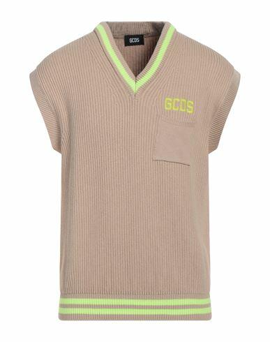 Gcds Man Sweater Sand Cotton Cover