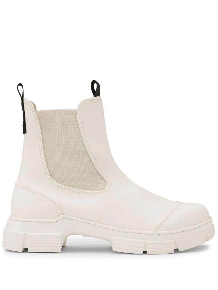 GANNI chunky slip-on boots - White Cover