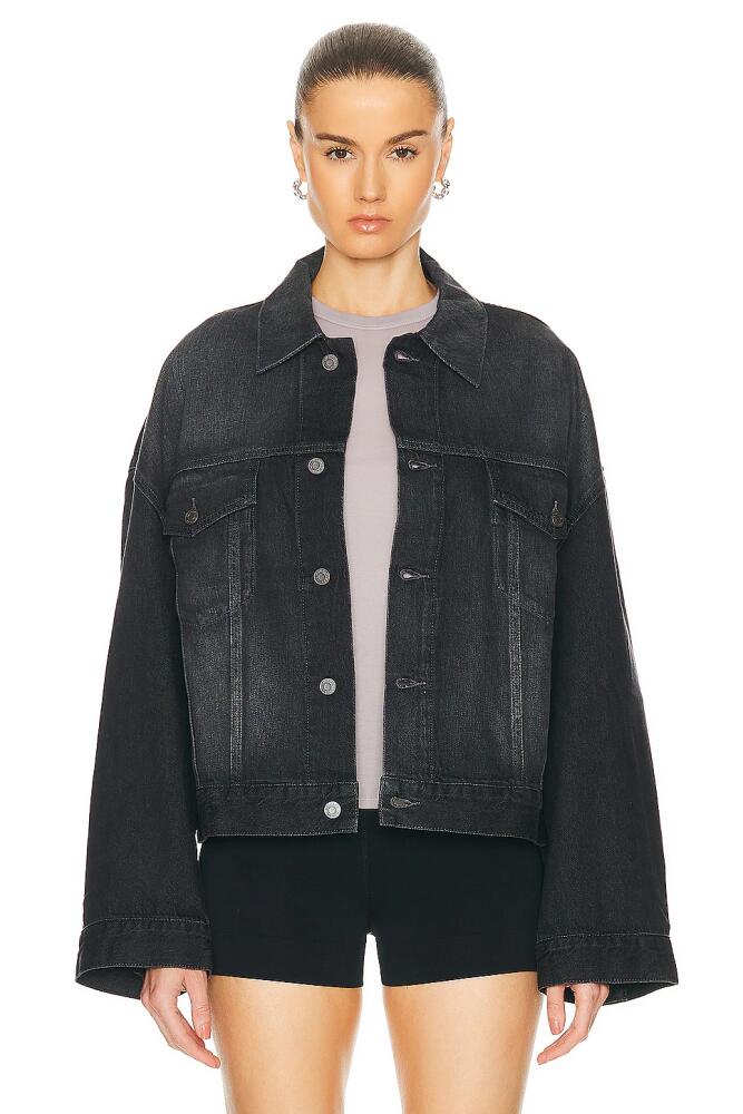 GRLFRND Christi Oversized Denim Jacket in Black Cover