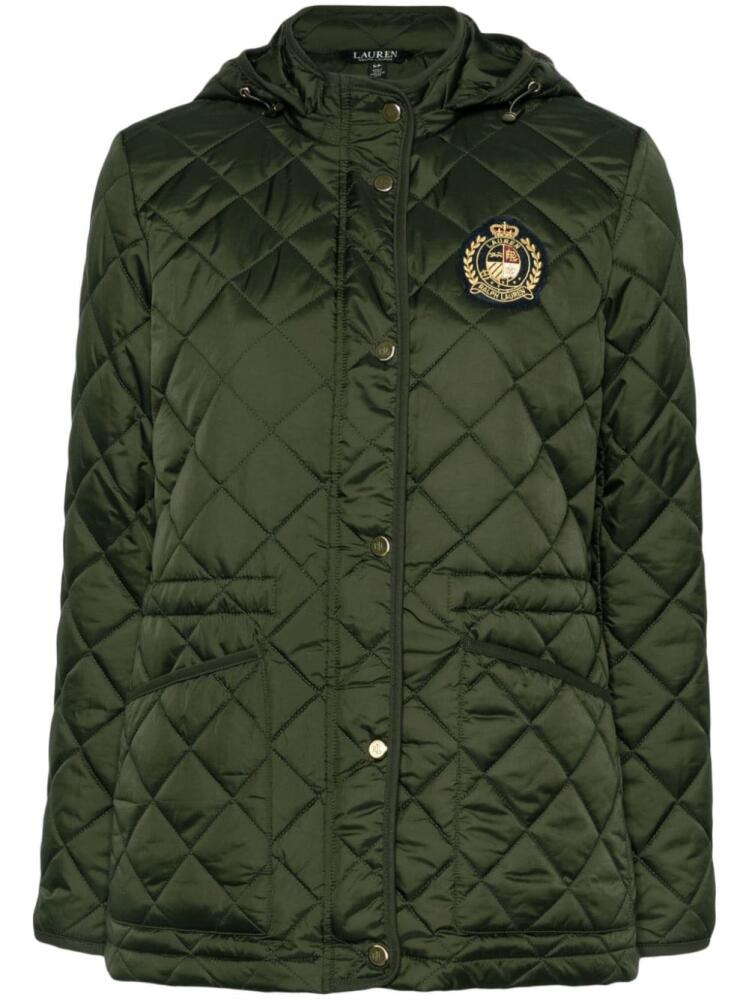 Lauren Ralph Lauren logo-patch quilted jacket - Green Cover