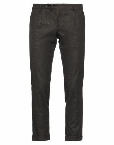 At. p.co Man Pants Dark brown Virgin Wool, Polyester, Elastane Cover