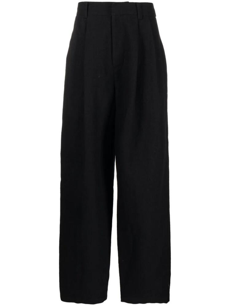 Juun.J high-waisted wide-leg trousers - Black Cover