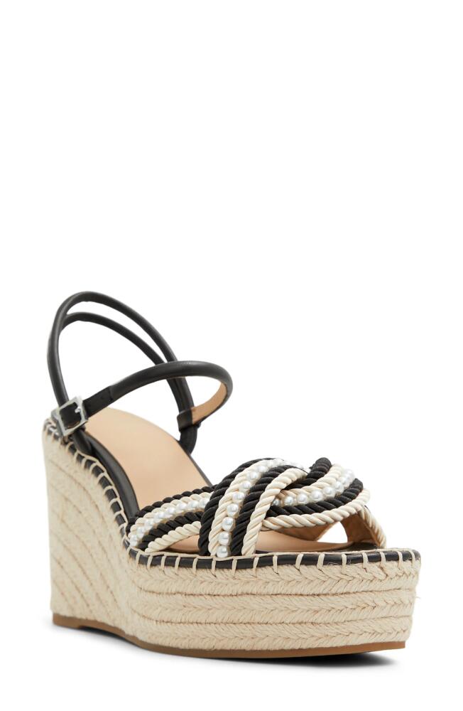 Ted Baker London Amalia Espadrille Wedge Sandal in Black Multi Cover