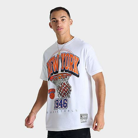 Mitchell And Ness Men's New York Knicks NBA Swagger Graphic T-Shirt in White/White Cover