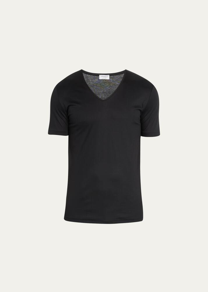 Zimmerli Men's Sea Island V-Neck Cotton T-Shirt Cover