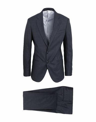 Giorgio Armani Man Suit Navy blue Virgin Wool, Silk Cover