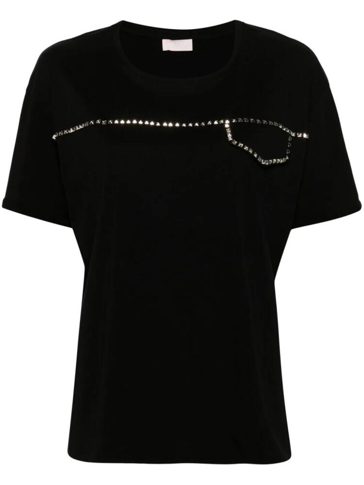 LIU JO cotton T-shirt - Black Cover