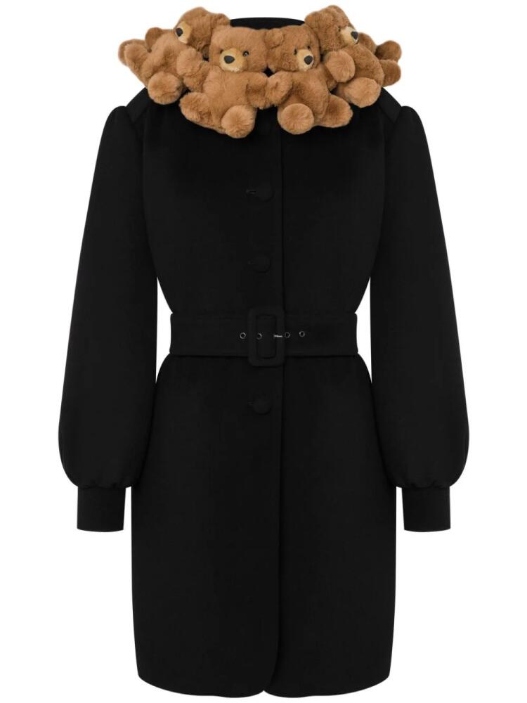 Moschino Teddy Bear belted coat - Black Cover