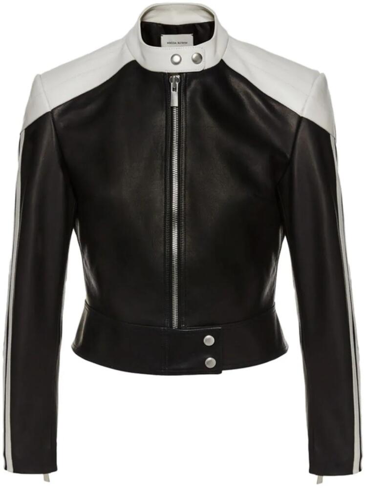 Magda Butrym cropped leather jacket - Black Cover