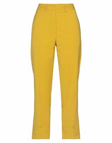 Momoní Woman Pants Ocher Virgin Wool, Polyester, Elastane Cover