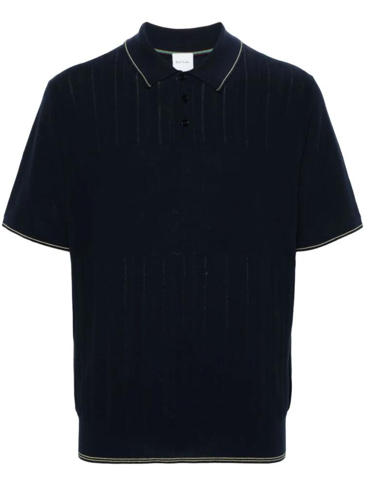 Paul Smith fine-knit polo shirt - Blue Cover