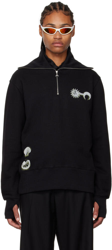 Marine Serre Black Ouroboros Sweatshirt Cover