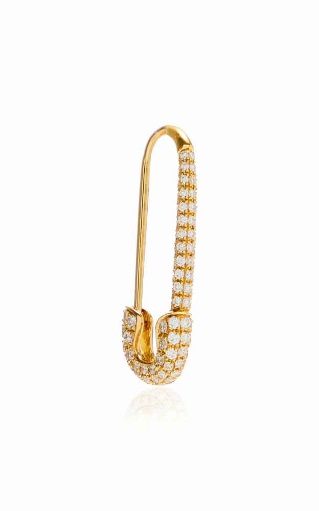 Anita Ko - 18K Yellow Gold Diamond Single Safety Pin Earring - Right Side - Gold - Gifts For Her Cover